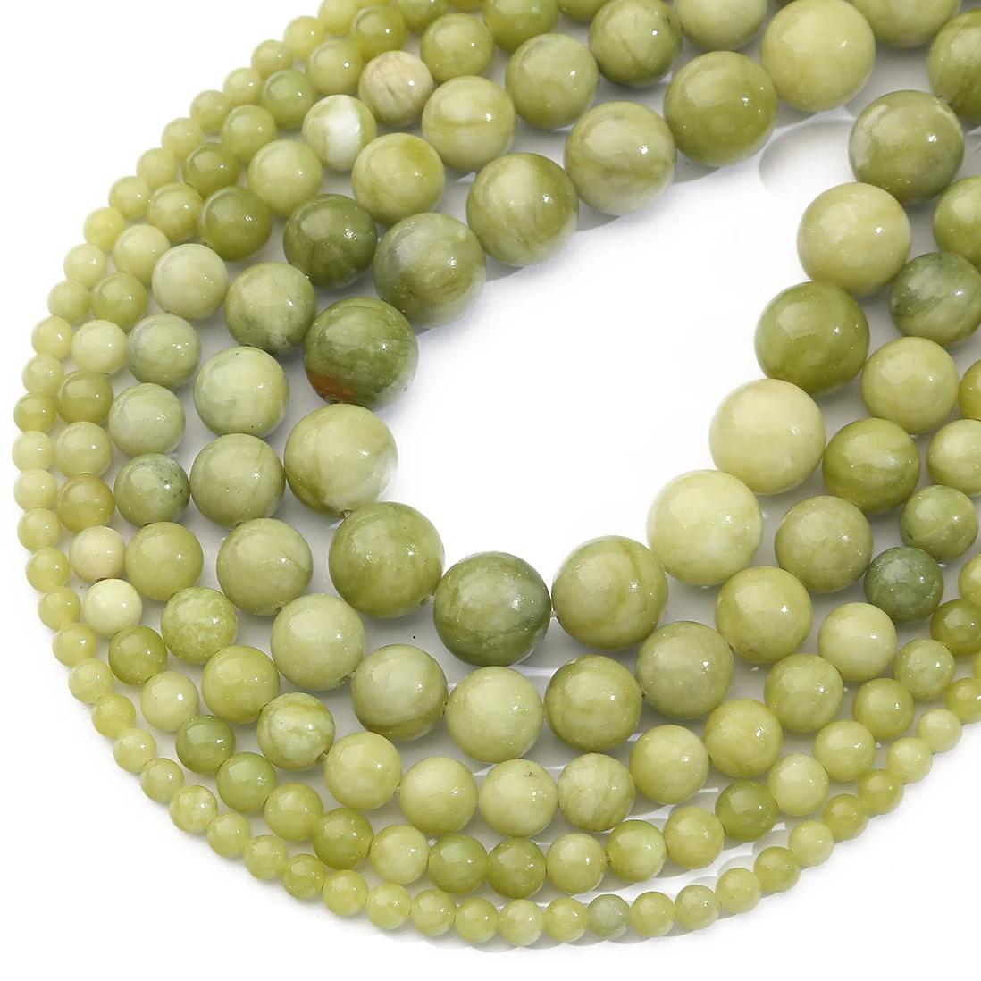 Бусины из нефрита с натуральным камнем Тайваньского зеленого цвета для