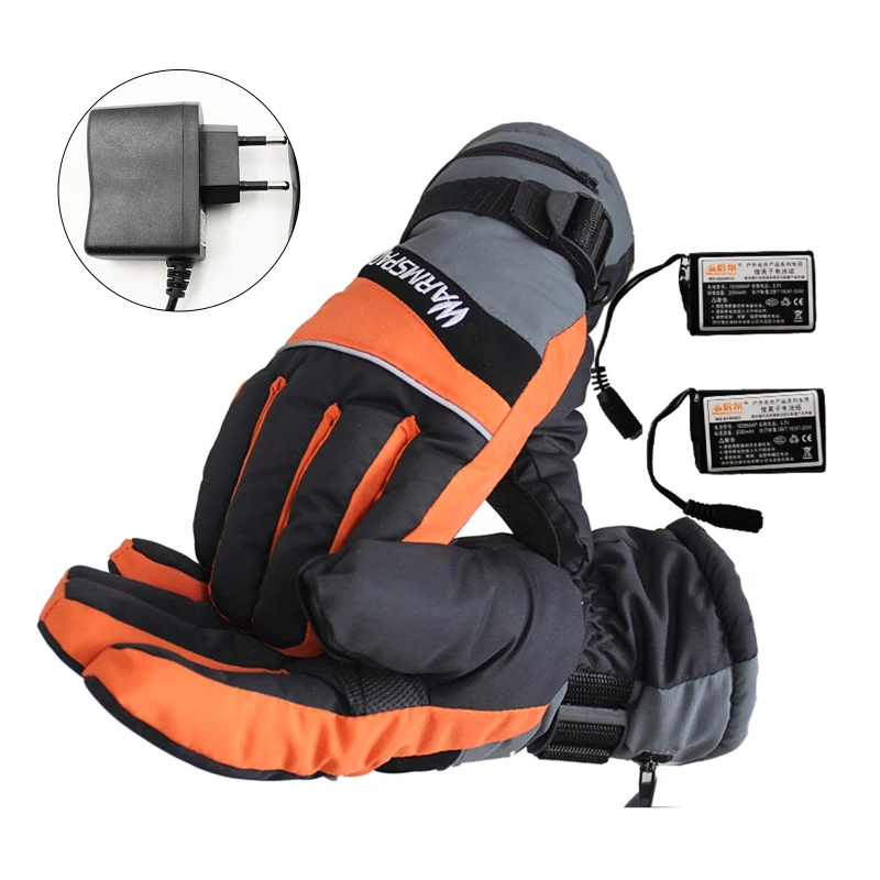 

L9BD Motorcycle Winter Warm Heated Gloves Moto Skiing Gloves Waterproof Rechargeable Heating Thermal Gloves For Snowmobile