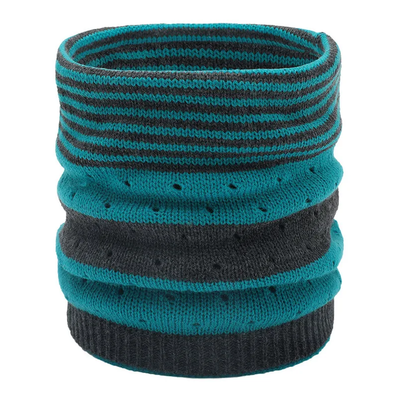 Унисекс пара кольцо шарф контрактный цвет шея теплый флис вязанный рукав шарфы