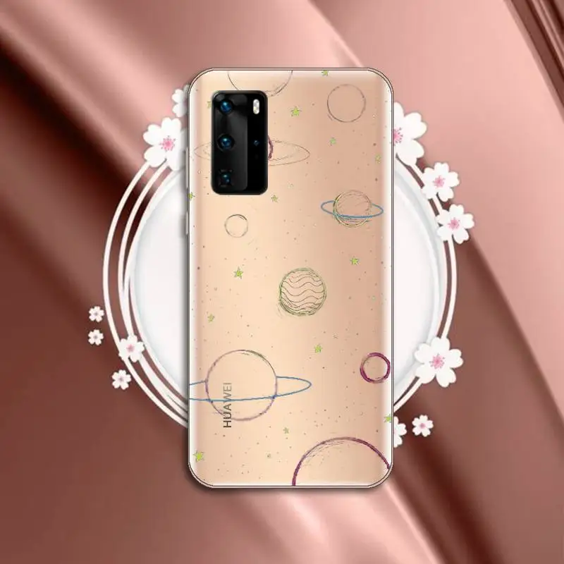 

Starry Universe space Phone Case Transparent for Huawei P honor 8 10i 20 30 40 smart 2019