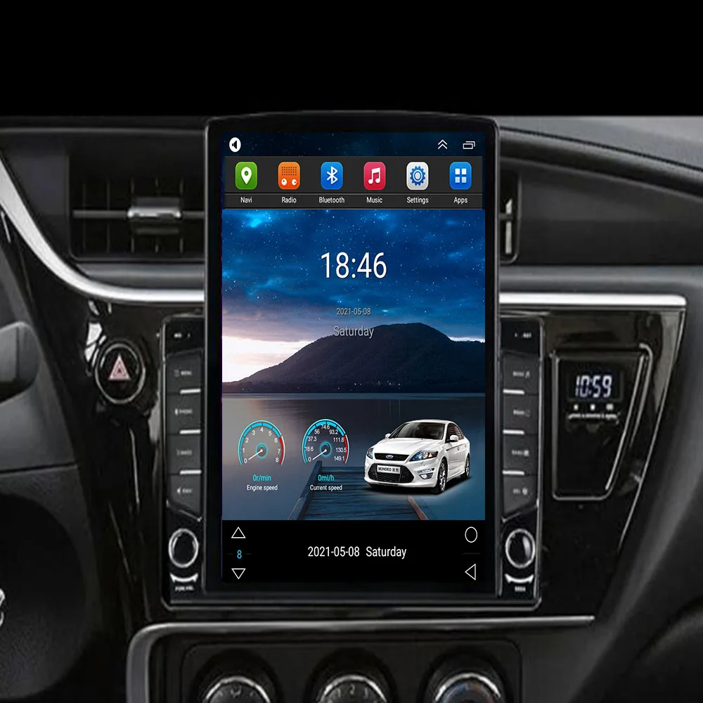 

Автомагнитола для Toyota Corolla 11 Auris E180 2017 2018 Tesla, Android, мультимедийный видеоплеер, навигация GPS