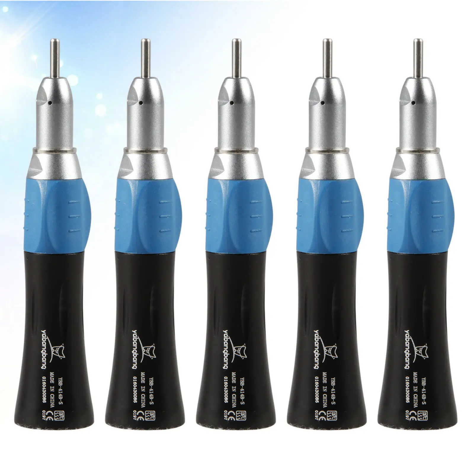 5PCS Dental NSK Slow Low Speed Straight Nose cone Handpiece Standard E-TYPE Connector 1:1 Ratio