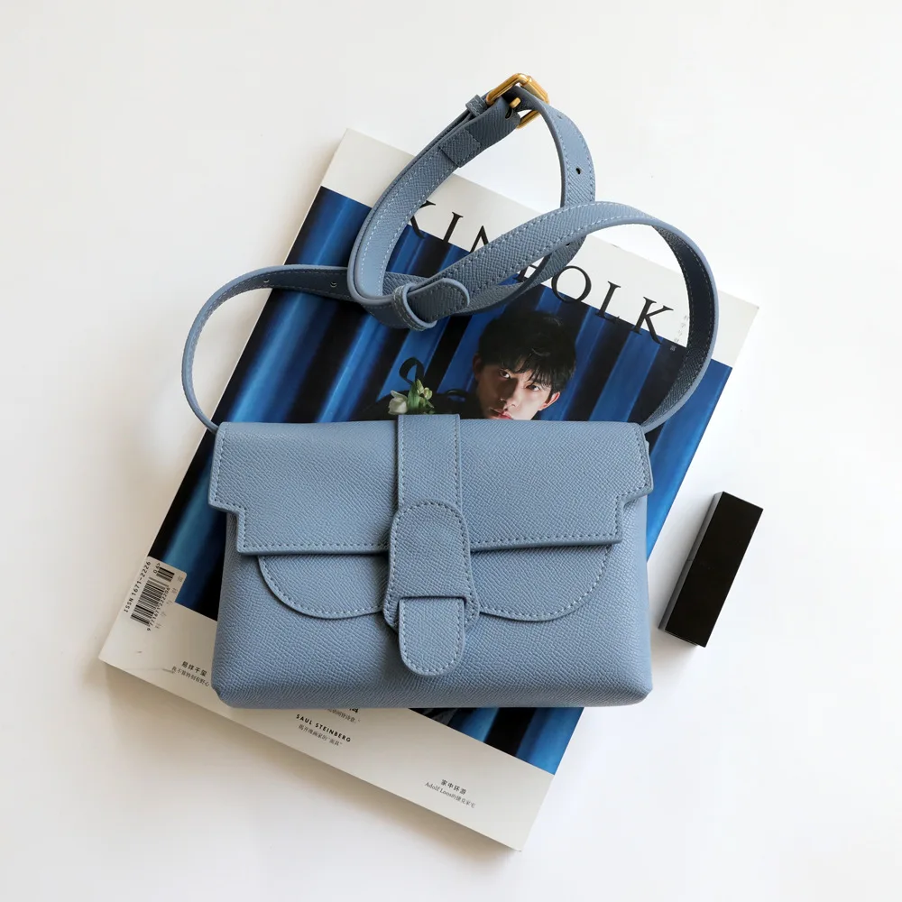 

LIKTHIS Genuine Leather Women Crossbody Bags High Quality Chest Bag Small Messenger Bags for Woman Cowhide Ladies Belt Bag Sac