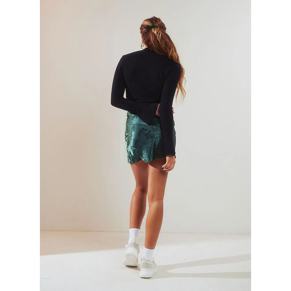 

New Fashion Split Short Skirt Sexy Jacquard Satin High Waist Zipper Skirt Women High Street Printing Mini Skirt for Women 2021
