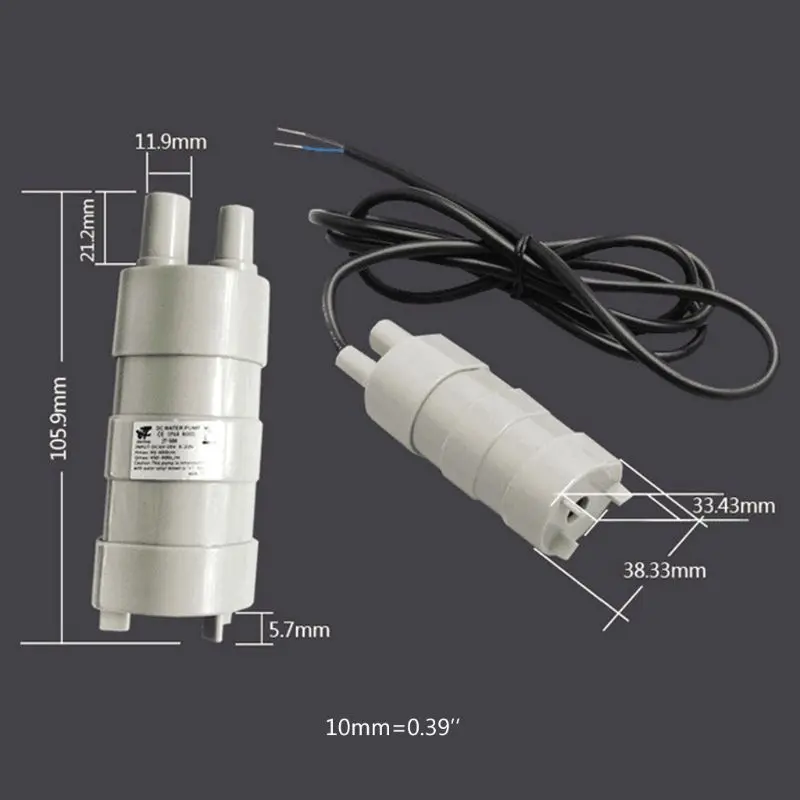 

DC 12V Water Pump Submersible Micro Motor High Pressure 5M 840L/H Car Washing Aquarium Garden Fish Tank Fountain
