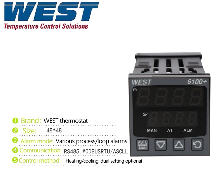 WEST P6100-2110002 великобритании бренд сигнализации термостат для штриховки машины два-цифровой дисплей регулятор температуры