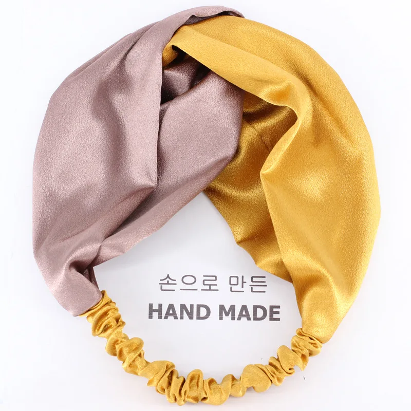 Женский ободок для волос AWAYTR широкий из шифона с вышивкой |