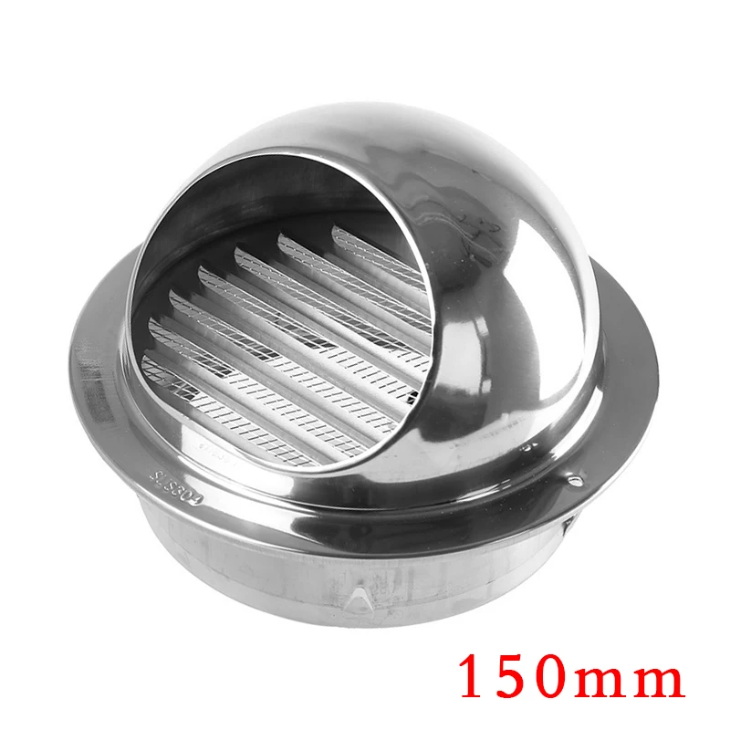 100/150mm Stainless Steel Wall Ceiling Air Vent Ducting Ventilation Exhaust Grille Cover Outlet Heating Cooling &amp Vents Cap |