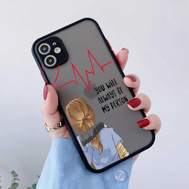 Greys Anatomy You are my person Phone Case for iPhone 12 11 Pro Max X XS Max XR 8 7 6 6s Plus Hard Matte Cover Fundas images - 6
