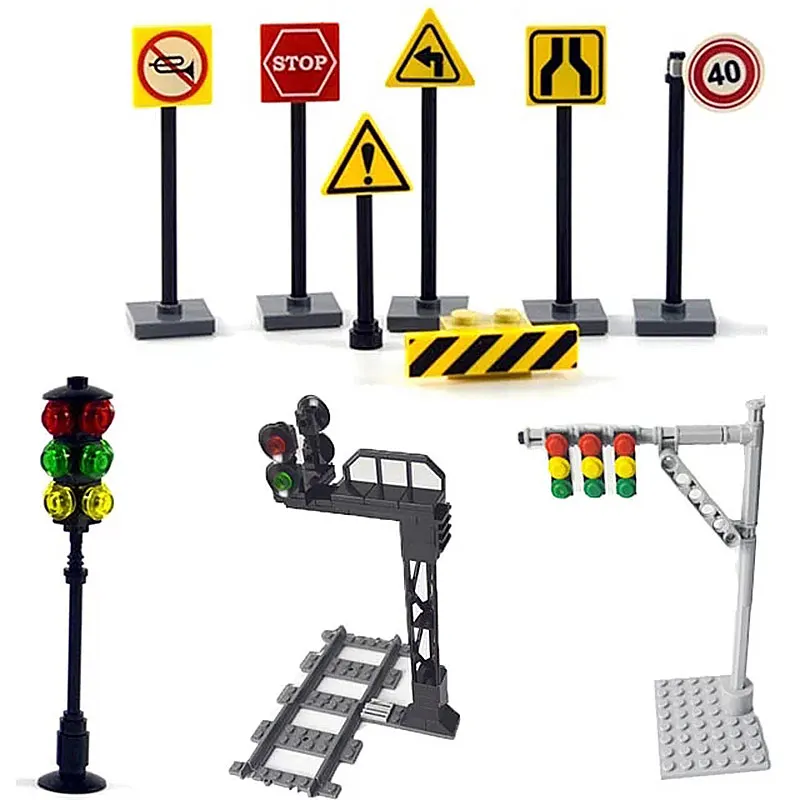 Городской светофор уличные знаки индикатор дорожная перекрестная модель наборы