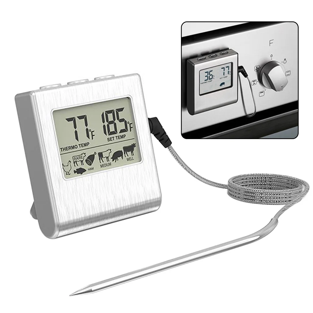 

Digital Meat Thermometer Stainless Steel Probe for Cooking BBQ and Grill