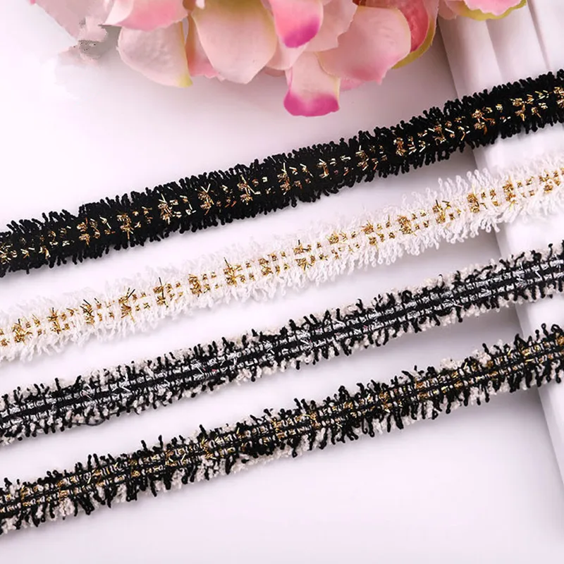 

Factory direct sales of gold and silver weave belt small fragrance wind series high-quality clothing accessories webbing lace