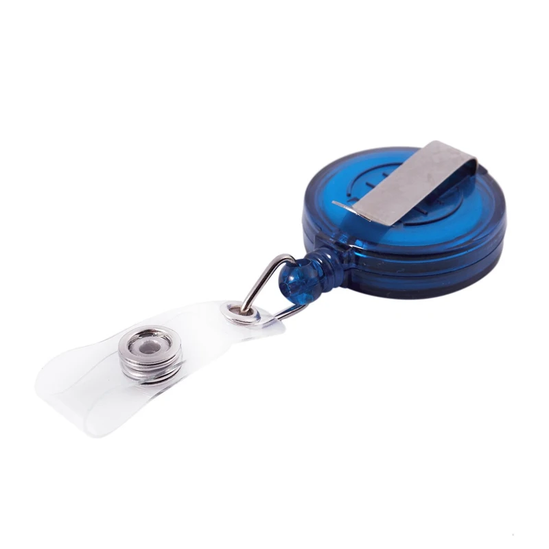 

10 Retractable Reel Recoil ID Badge Lanyard Name Tag Key Card Holder Belt Clip Color:Blue Amount:10 Pcs