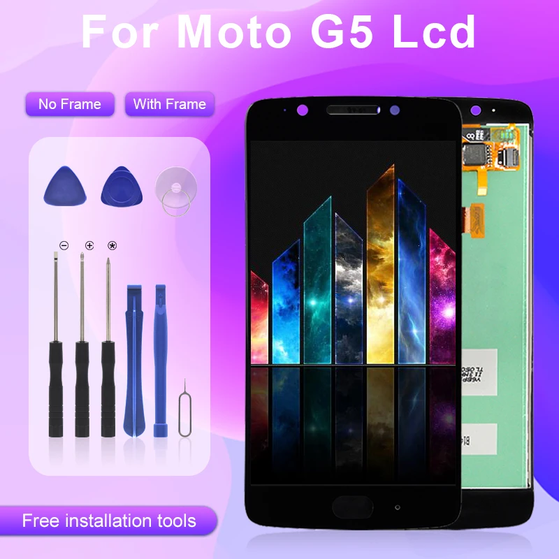 Catteny XT1672 Lcd Замена для MotoRola XT1676 дисплей Moto G5 сенсорный экран дигитайзер сборка