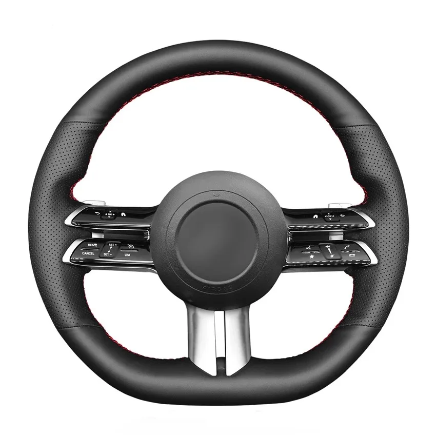 

Кожаный чехол для Mercedes Benz C-Class W206 чехол рулевого колеса автомобиля E-Class W213 2021, 2021, ручная работа