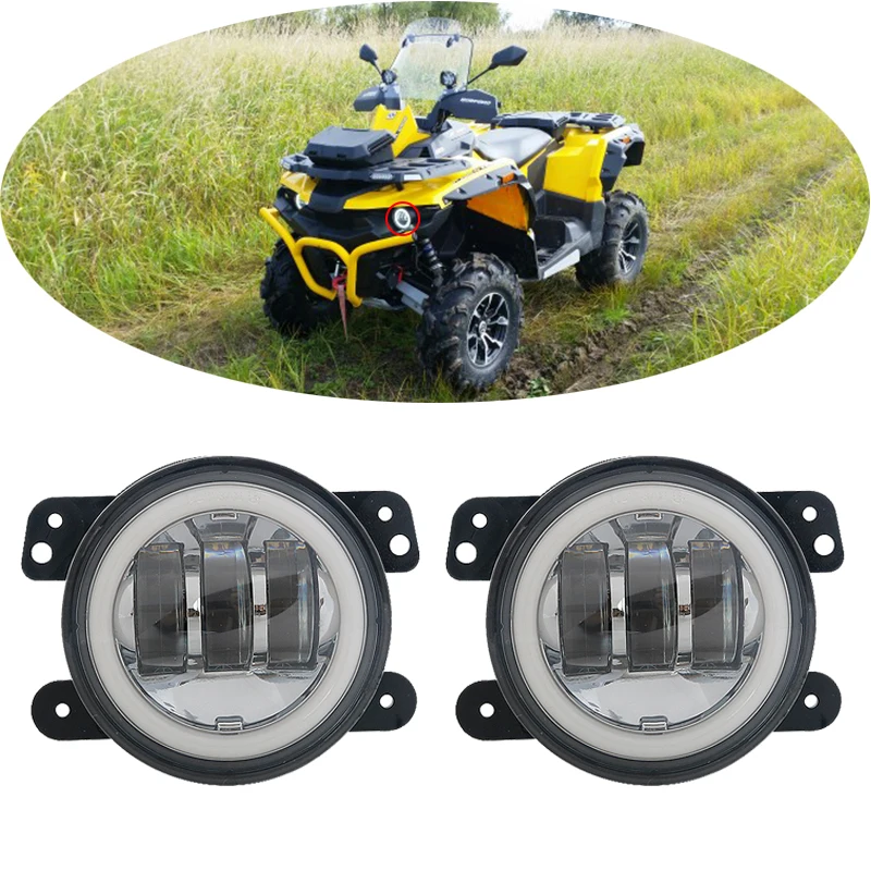 4&quot 4inch Round Led Fog Lights 6500K Auxiliary Light Off Road Lamps For Dodge Journey/Magnum/Charger Chrysler 300/PT Cruiser |