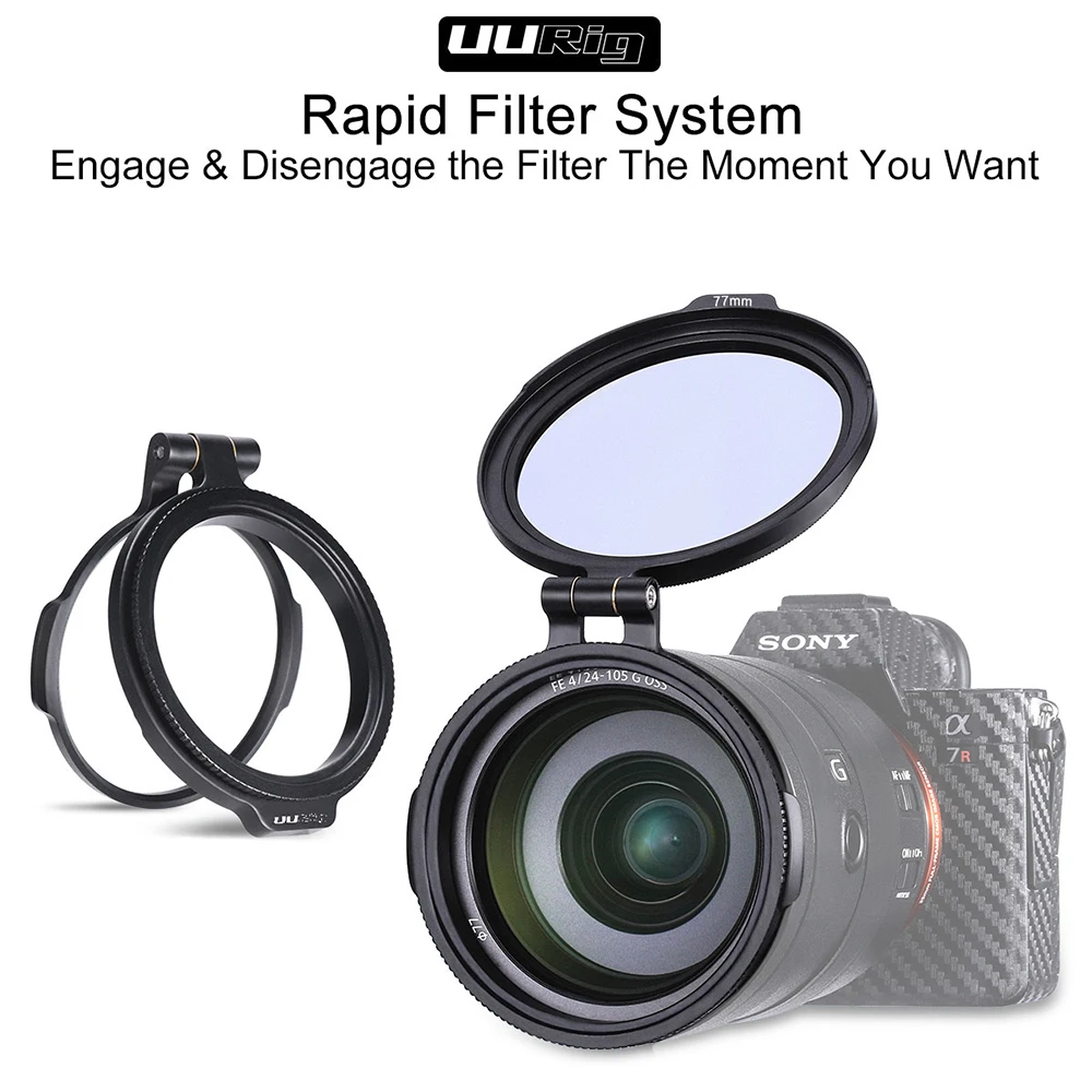 Быстросъемная система фильтров UURig зажим для объектива 77 82 67 мм Sony Canon Nikon DSLR