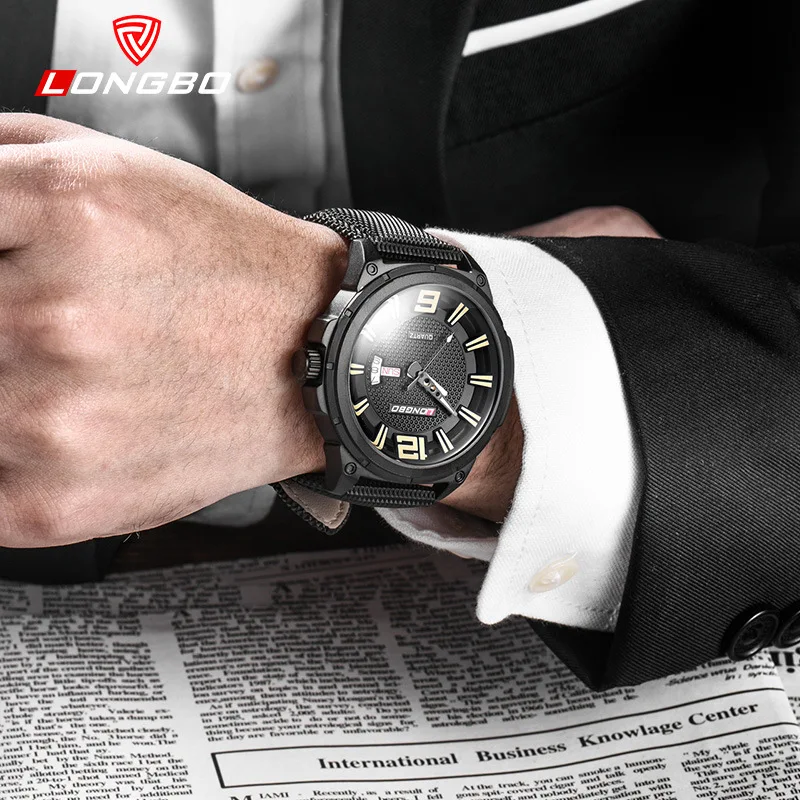 

LONGBO sports big dial Quartz luminous waterproof mens watches top brand luxury religio masculino groomsmen gifts eutour watch