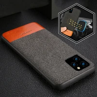 canvas leather phone case for iphone 11 11 pro max x xr xs max 5s 5 6 6s 7 8 plus se 2020 magnetic 360 full protective cover