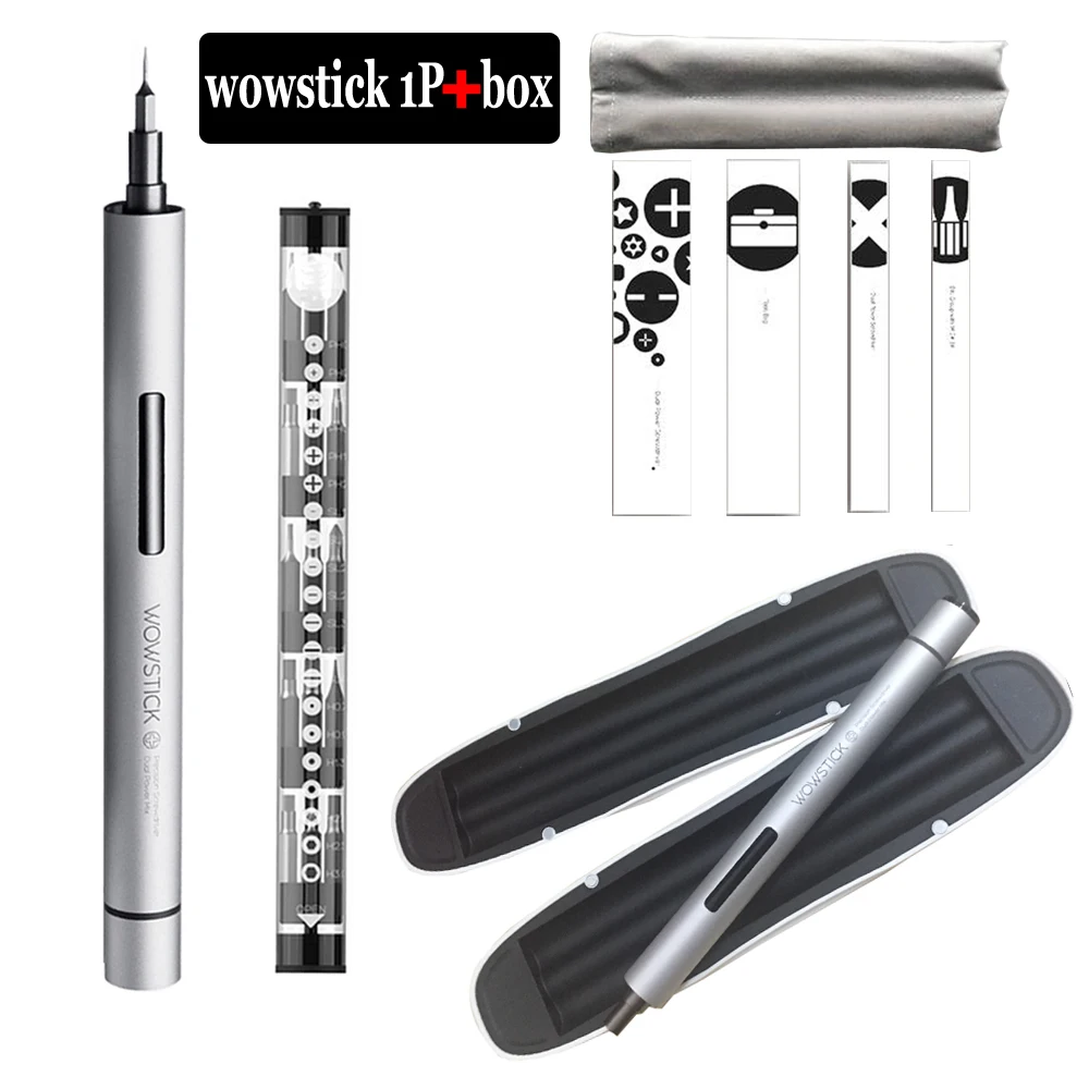 Wowstick Электрическая Отвертка прецизионная мини ручная Беспроводная электрическая отвертка и портативный ящик для хранения набор инструментов