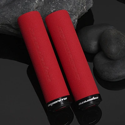 Operate grips прямой Эргономичный горный велосипед высокая плотность поролоновая Ручка Губка Грипсы плоские FX333 - Цвет: red black ring
