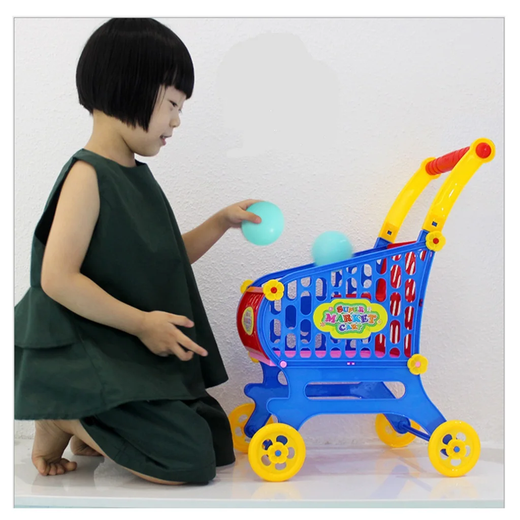 Plastic Supermarket Cart Basket Baby Supplies for Kids & Toddler Doll House Furniture Decor | Игрушки и хобби