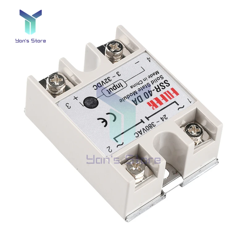 DC-AC твердотельное реле модуль переключателя SSR-10/25/40/50/60/75/100DA Однофазное