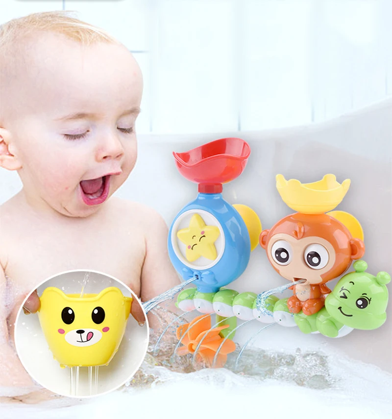 Детская игрушка для ванны на присоске, трек, водные игры, игрушки, летние детские игры, водная ванная комната, Ванна, Душ, водная игрушка, детские подарки на день рождения