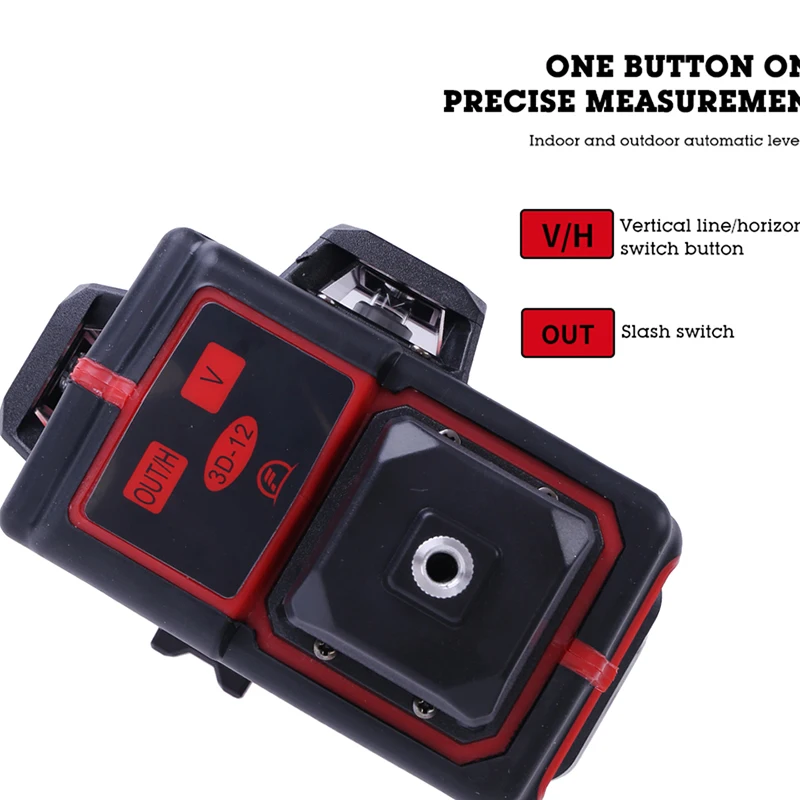 

12 Lines 360 Laser Level 2400 mah BATTERY & Horizontal And Vertical Lines Work Separately Cross laser Lines And Tripod for level