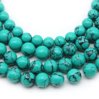 dark green turquoises stone beads loose round spacer beads for jewelry making bracelet necklace diy handmade 15 4681012mm