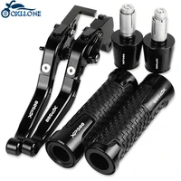 xp 500 motorcycle aluminum adjustable extendable brake clutch levers handlebar hand grips ends for yamaha xp500 2010 2011