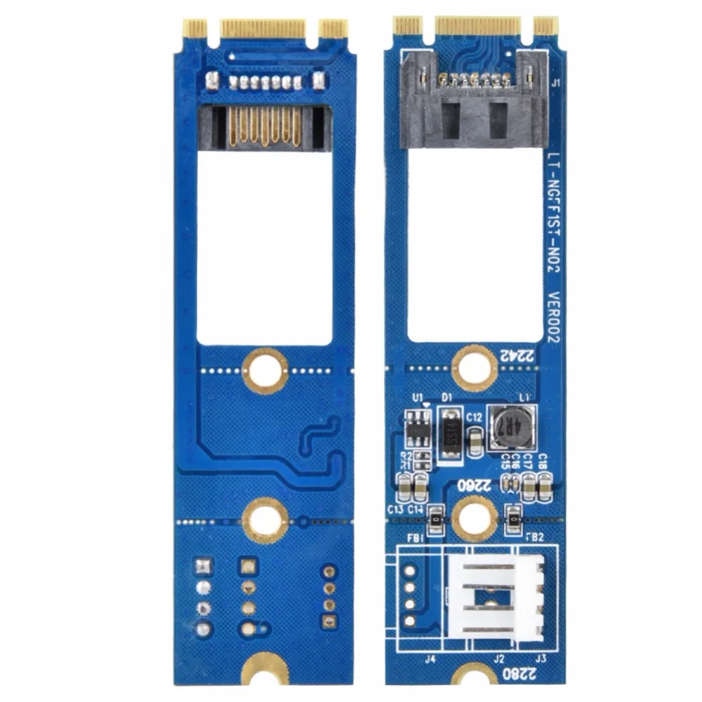 Горизонтальный конвертер M2 на SATA M.2 NGFF 7Pin карта расширения карты + 4-контактный