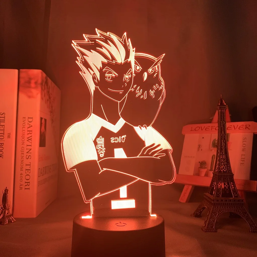 Акриловый светодиодный ночсветильник Аниме Haikyuu Shoyo Hinata фигурка для детской