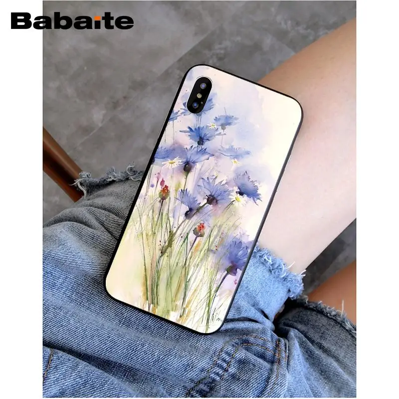 Чехол для телефона Babaite с акварелью цветком одуванчиком лотосом лавандой Apple iPhone 8