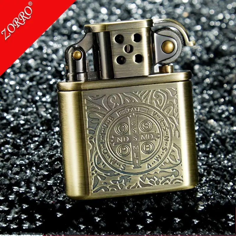 

ZORRO Constantine Retro Kerosene Lighter Outdoor Windproof Thin Creative Old-fashioned Kerosene Grinding Wheel Ignition Lighter