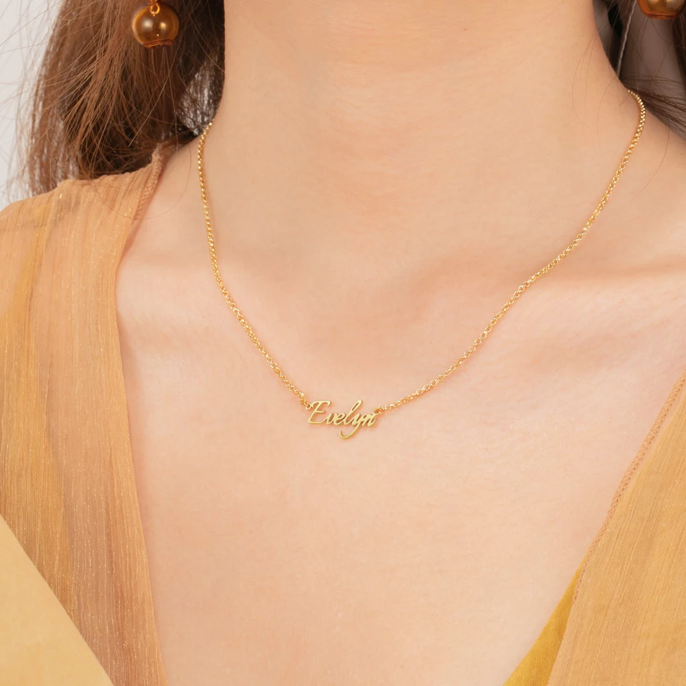 Пользовательское имя модное ожерелье с подвеской персонализированное надписью