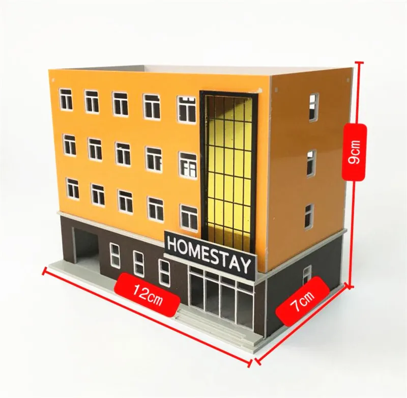 1:144 Homestay Hotel Outland Building Model N Scale 4 Story Scene | Дом и сад