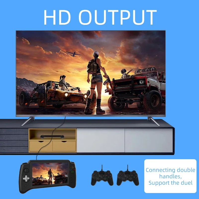 

Игровая приставка POWKIDDY X17, 7-дюймовый IPS сенсорный экран, ретро портативная игровая приставка с Wi-Fi, HD-выходом, ТВ, видеоплеером, подарок для де...