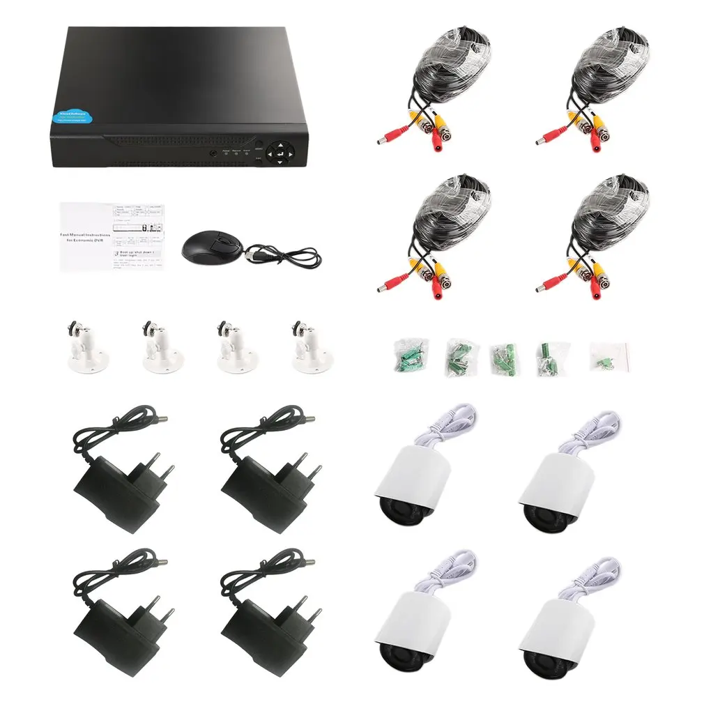 4 каналов Мобильный DVR сеть гибридный цифровой смарт видеорегистратор