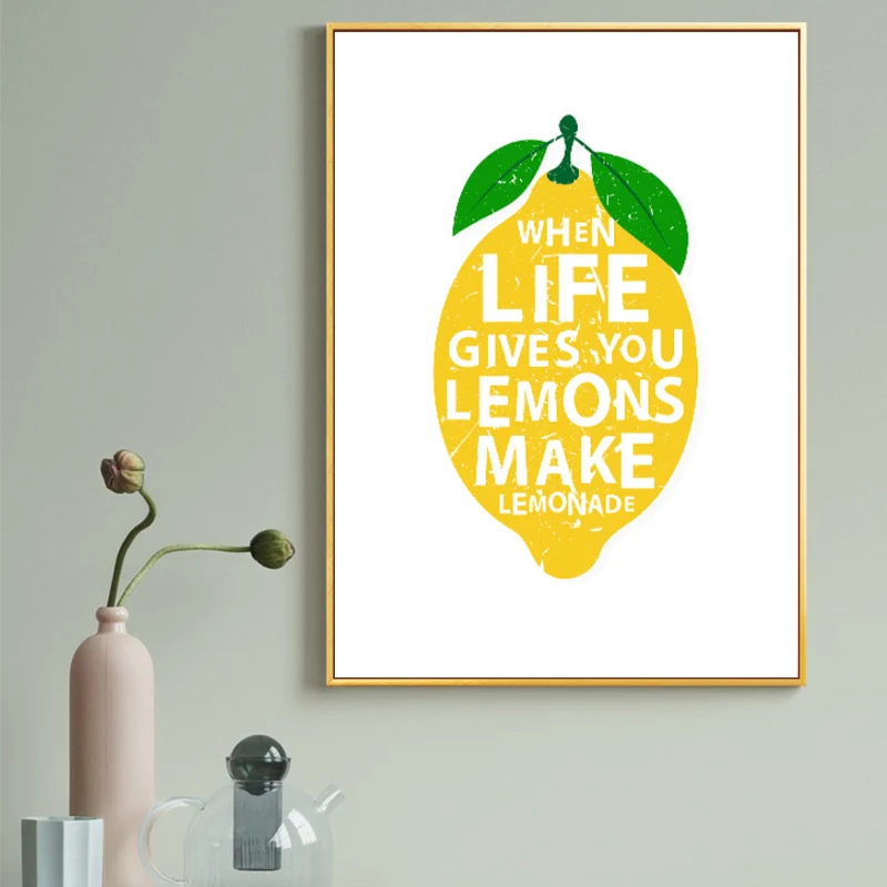 Кухня постер с изображением лимона и принты украшение холст настенные картины