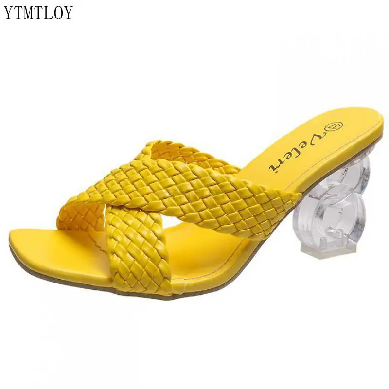 slippers women cross strap summer slides shoes ladies mules square toe 2021 indoor ytmtloy house zapatillas casa mujer free global shipping