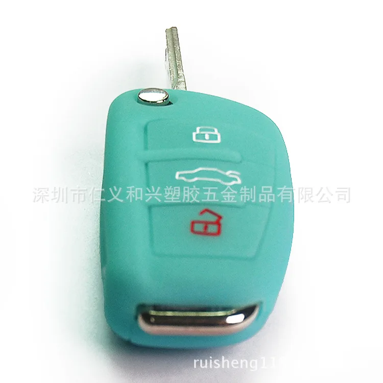 Применимый CHERY складной 3 ключа силиконовый чехол для ключей JAC пульт дистанционного управления мягкий Silcone ключ сумка Противоугонная Автомобильная крышка ключа