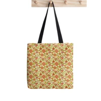 2021 shopper funny floral tote bag printed tote women harajuku shopper handbag girl shoulder shopping bag lady canvas bag