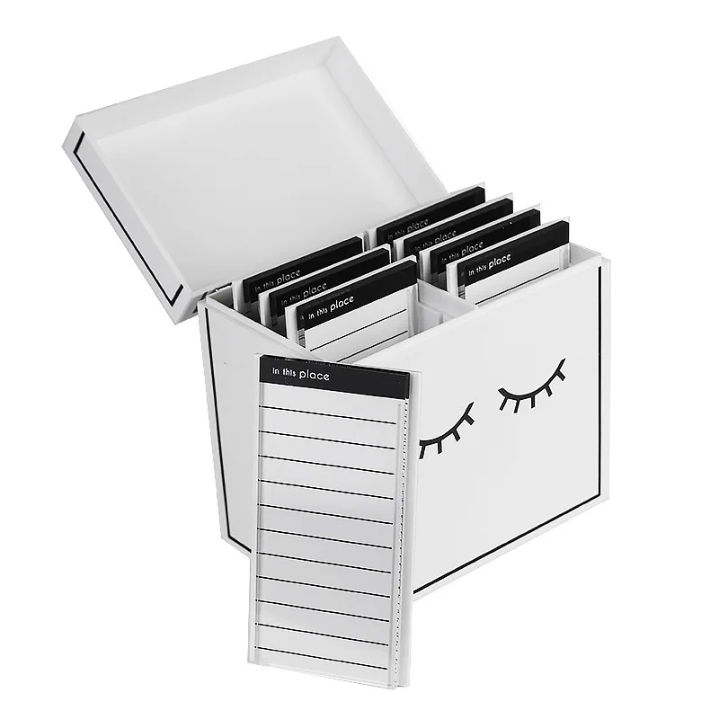 Новый 8-слой Хрустальная ресница ящик для хранения Дисплей белый акриловый мейк