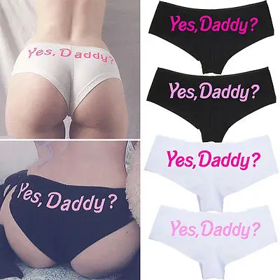 Пикантные Для женщин Yes Daddy? Трусы женские бесшовные трусы брифы нижнее