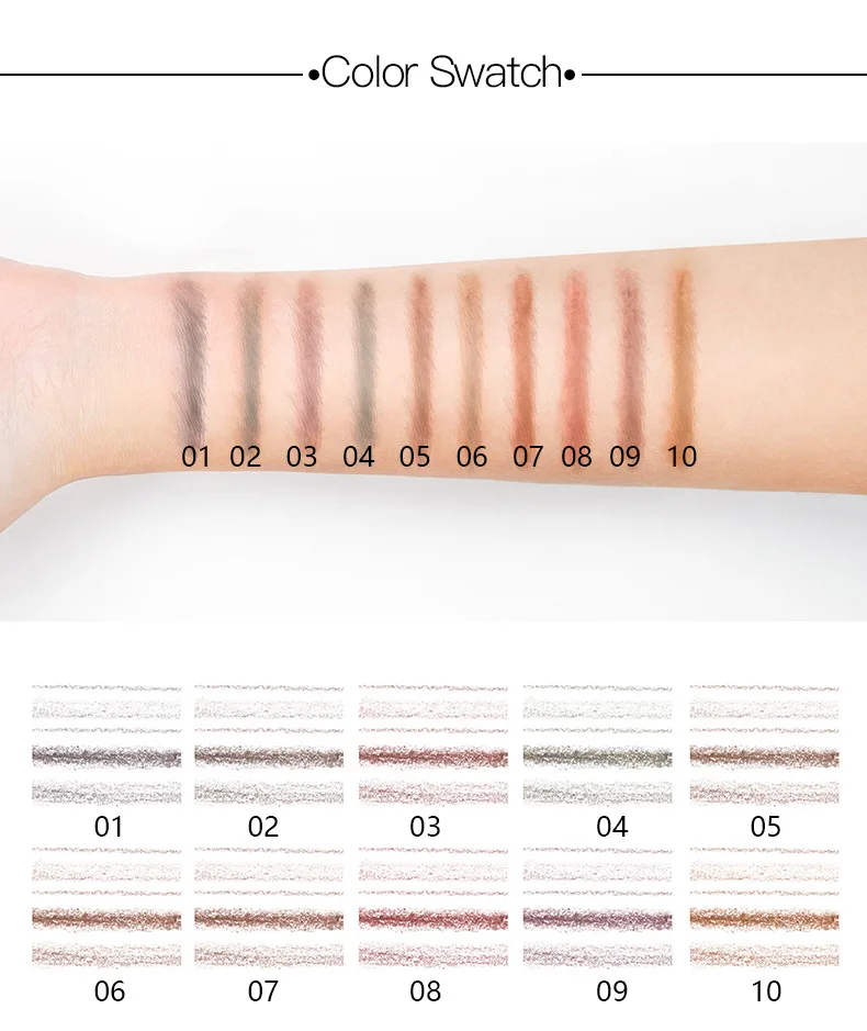 Карандаш для бровей с твердым сердечником невероятно тонкий водостойкий макияж