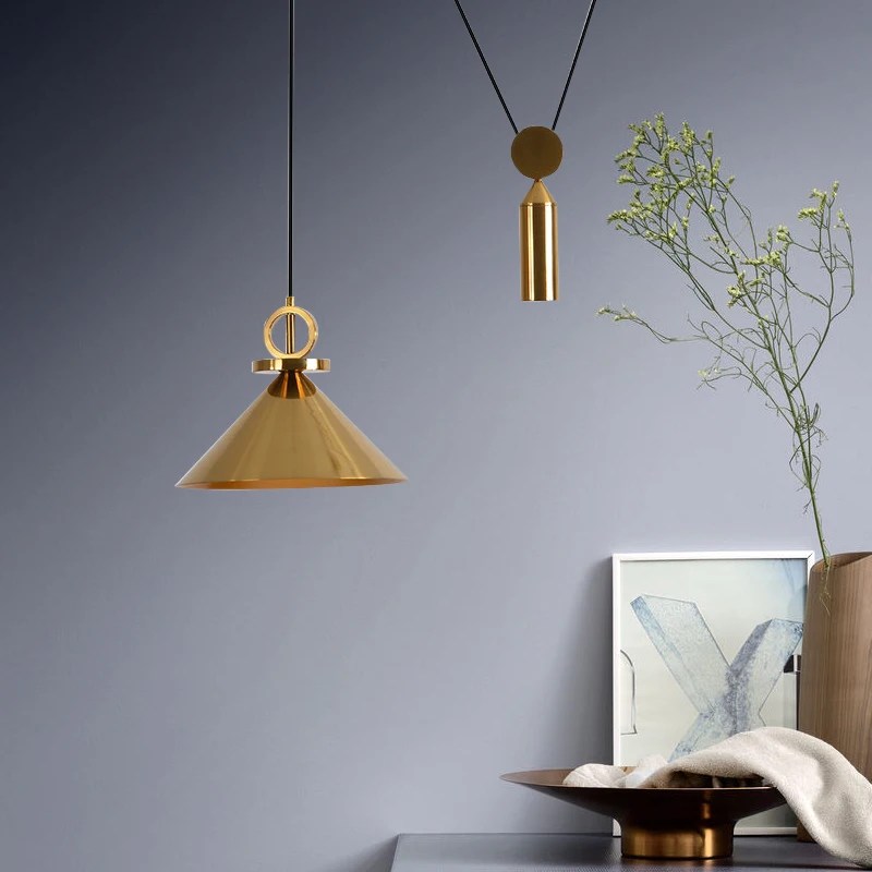 Подвесная латунная цветная Регулируемая лампа прикроватная приподнятая или