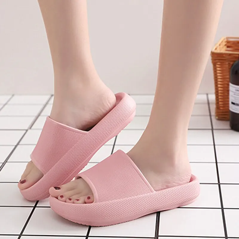 

Summer Home women Slippers Simple Shoes Non-slip Bathroom Slides Flip Flops Couples Indoor Women Platform Slippers