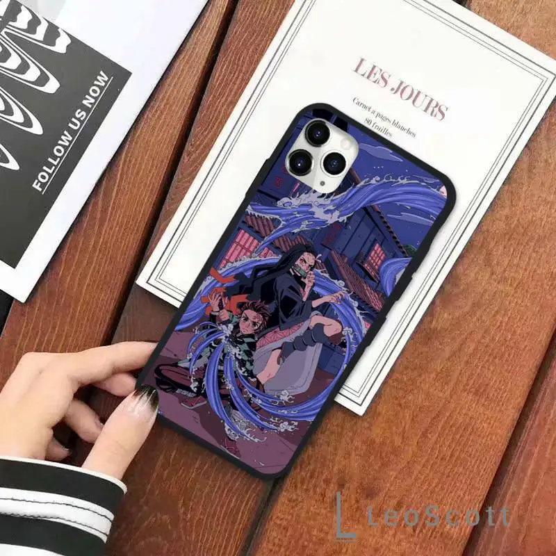 

Demon Slayer Phone Cases for iPhone 11 12 pro XS MAX 8 7 6 6S Plus X 5S SE 2020 XR Soft Silicone Shell Cover Funda