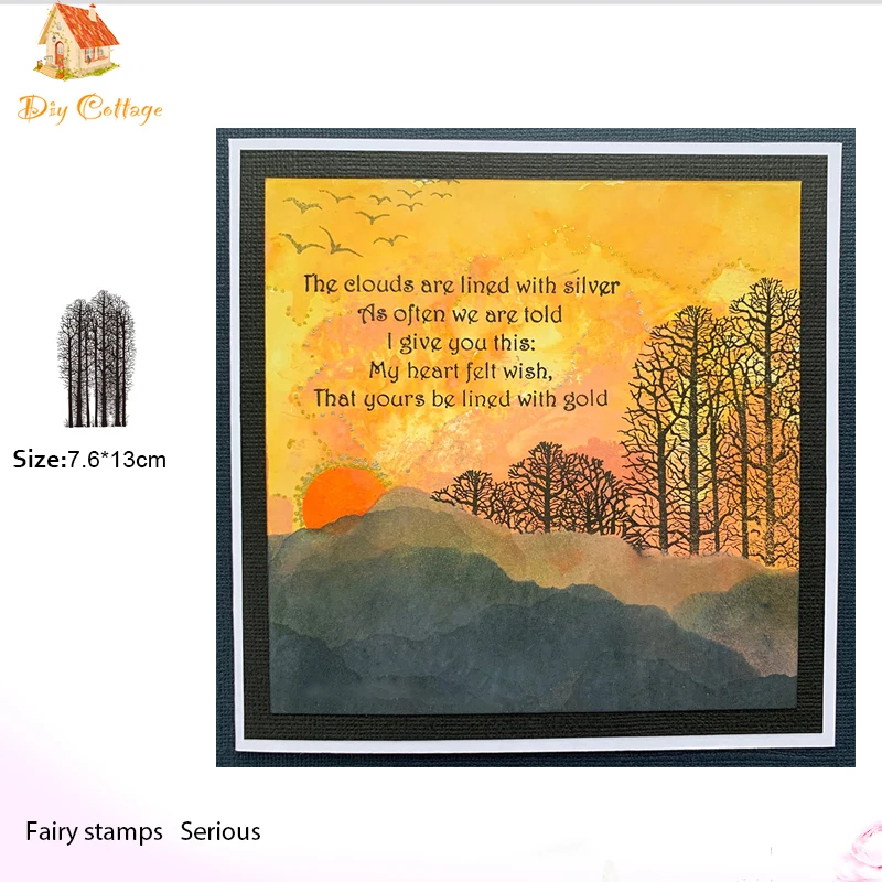 Лесной сцена прозрачный чистый силикон штамп/печать для DIY Скрапбукинг/фото